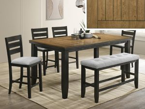 #2752WC – The “Bardstown” Counter-Height Dining Set in Wheat/Charcoal
