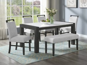 #1322 – The “Jules” Faux Marble Dining Set