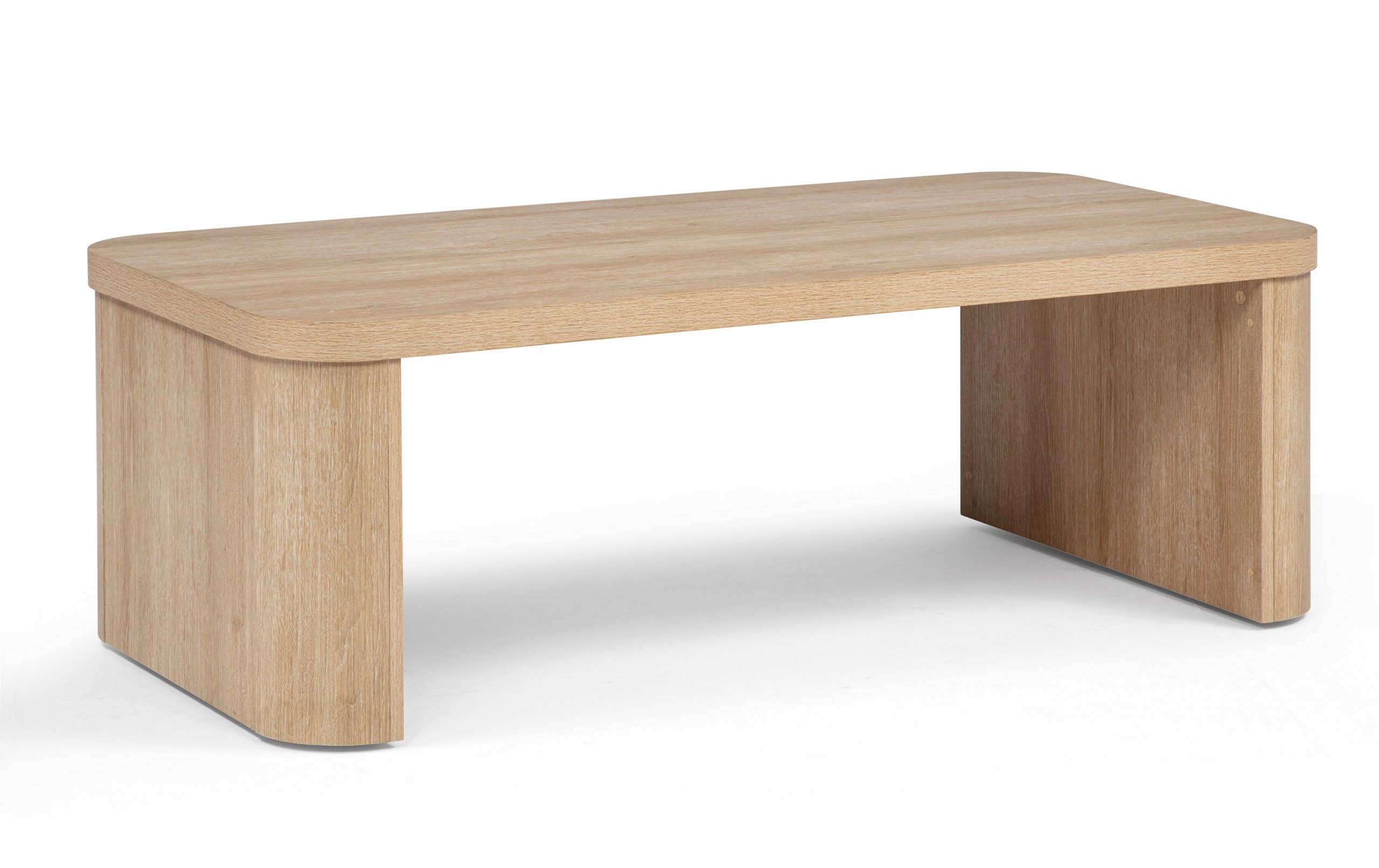 The #4231 "Ashton" Set features a rectangular light wood coffee table with rounded corners and thick flat legs at each end, shown on a white background.
