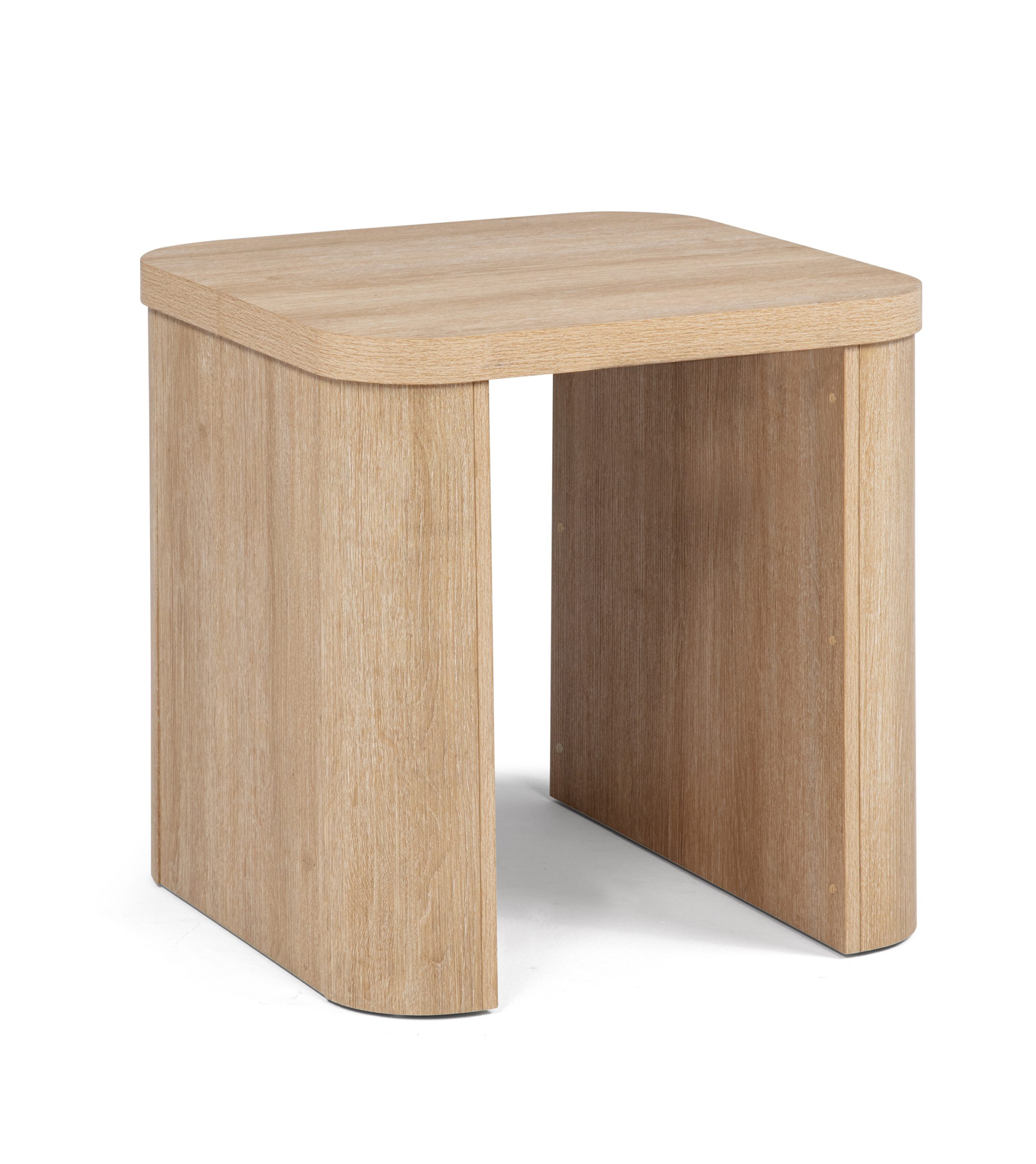 The "Ashton" Set (#4231) is a small, modern wooden stool with a square, flat top and two wide legs creating an open space underneath. It features a light, natural wood finish.