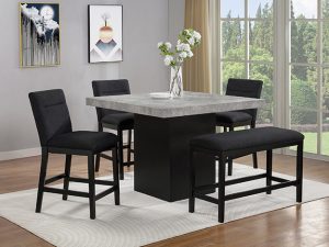 #2725BK – The “Sebastian” Counter-Height Dining Set in Black