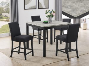 #1715CC – The “Lennon” Counter-Height Dining Set in Faux Concrete