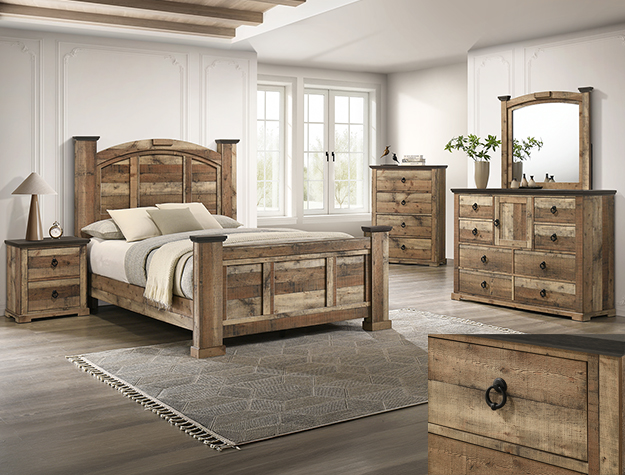 B6845 – The “Ella-Mae” Bedroom in Reclaimed Natural